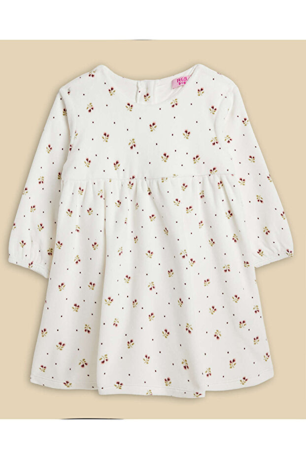 Printed Fit and Flare Dress and Stocking Set