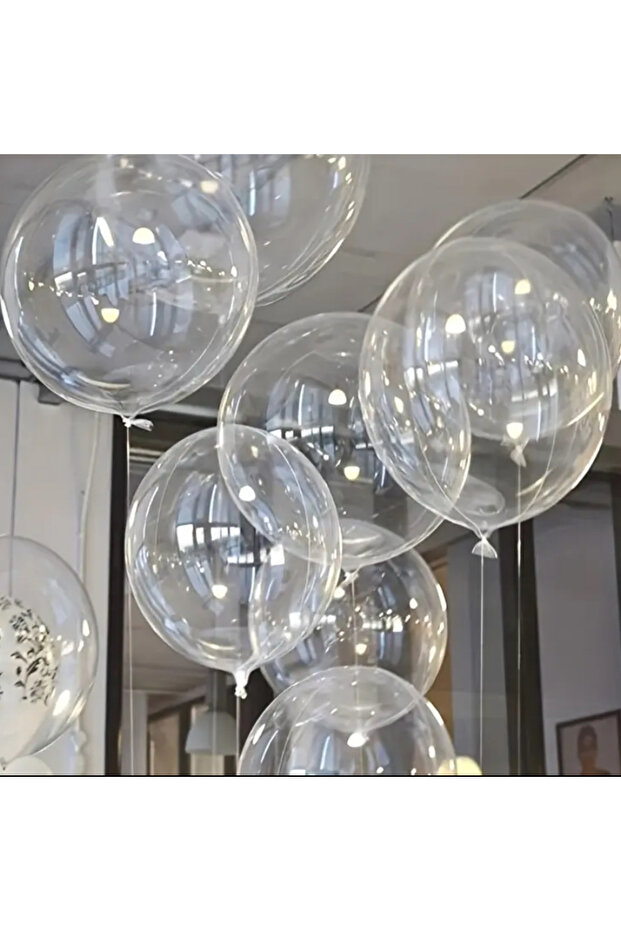 Colorless Transparent Bobo Balloon Set 6 Pieces 20 Inches