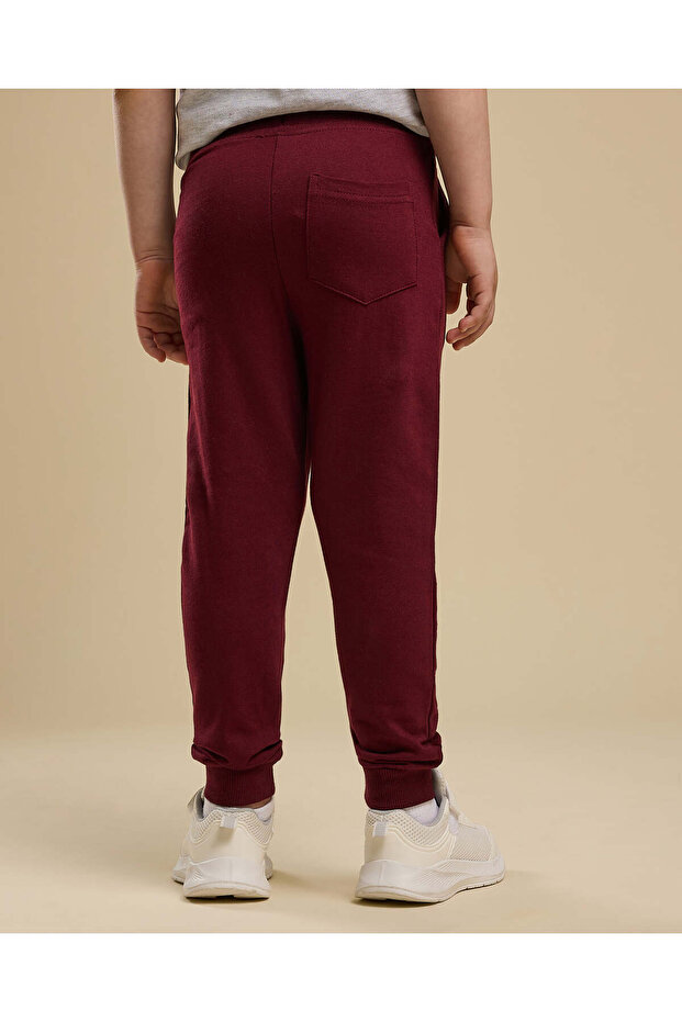 Solid Joggers with Drawstring Waist - 4