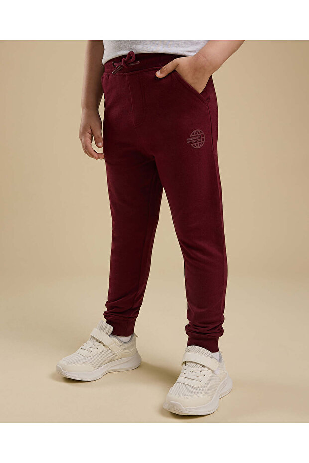Solid Joggers with Drawstring Waist - 3