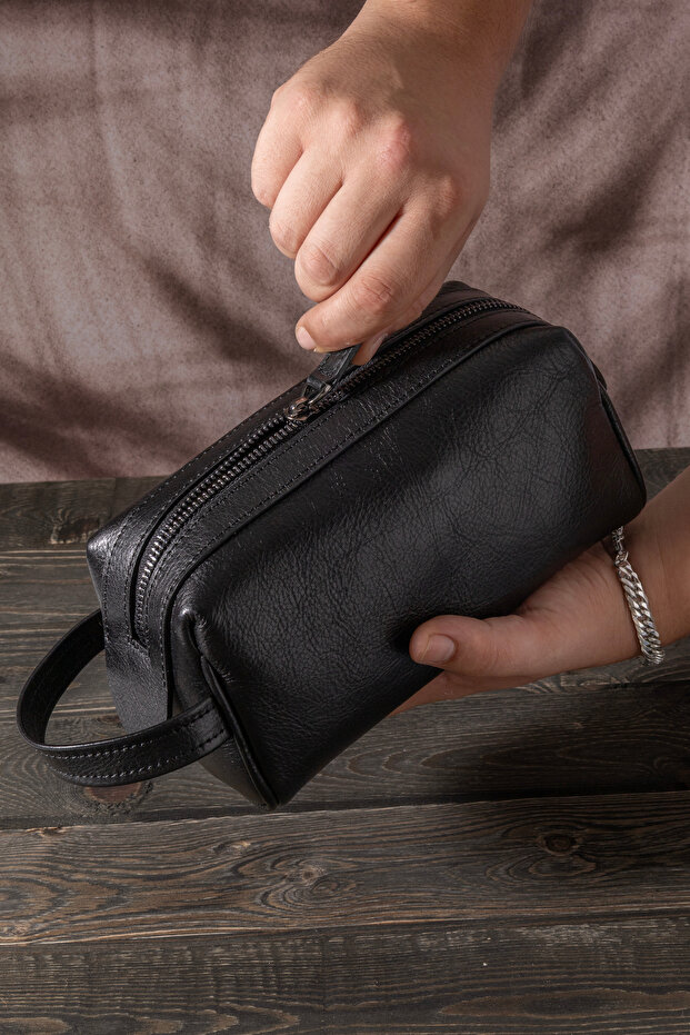 Genuine Leather Men's Handbag Minimal Travel and Daily