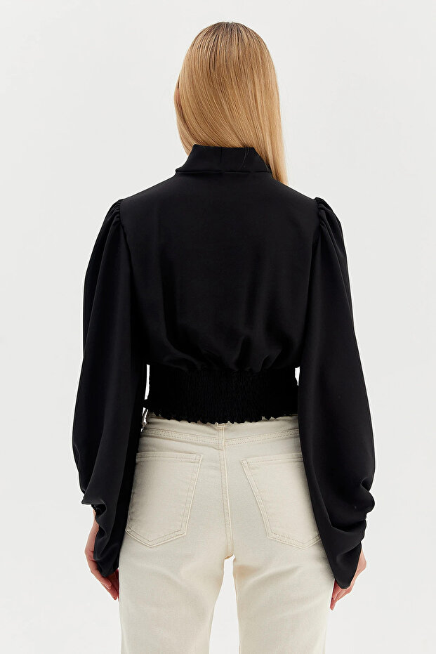 KADIN BEL KORSAJLI BLUZ - 4