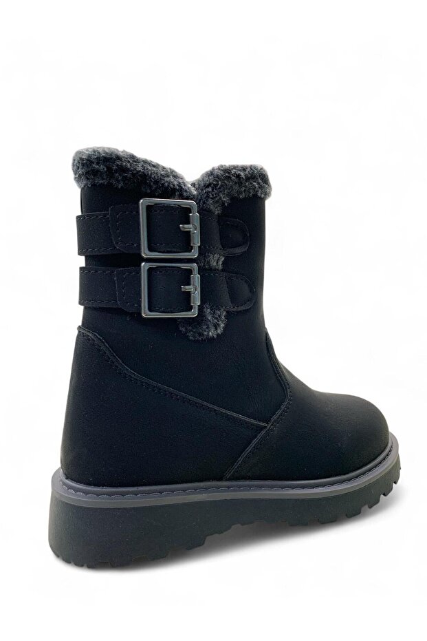 Buckle Kız Çocuk Siyah Bot - 4