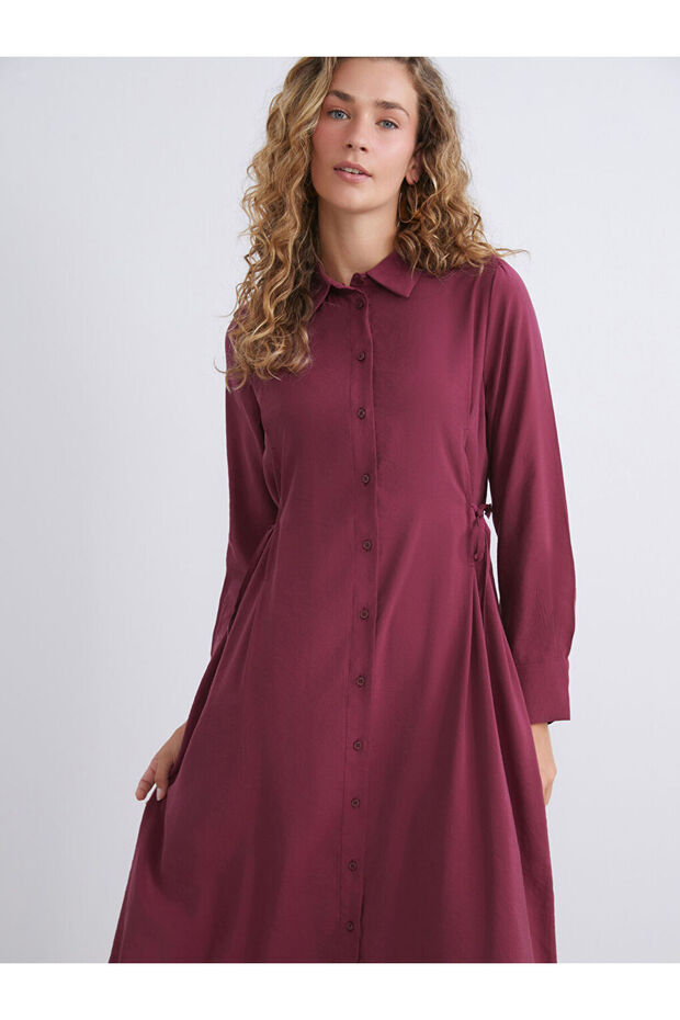 Stilinizi Bize Bırakın | Modal Karışımlı Gömlek Elbise - 4