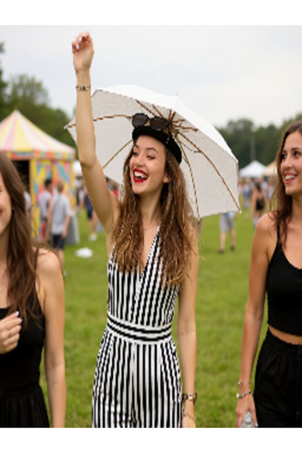 Kafa Şemsiyesi Beyaz - 4