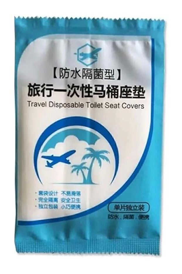 200 Adet Tek Kullanımlık Klozet Örtüsü Klozet Poşeti Klozet Kapak Örtüsü Dispenseri - 6