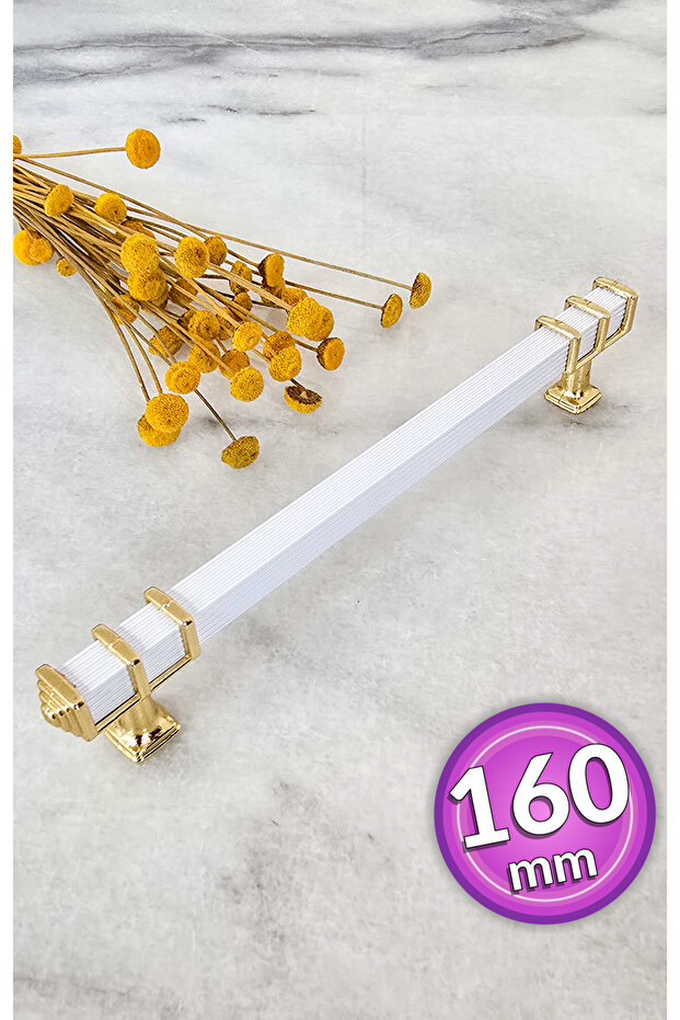 White Gold Metal Handle 160mm (16 cm) Furniture Handle, Cabinet Handle, Kitchen Cabinet Handle, Drawer Handle