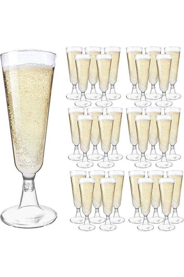 48 multi-purpose plastic cups, transparent plastic cups for weddings, barbecues, anniversaries, birthdays, garden parties, 150ml