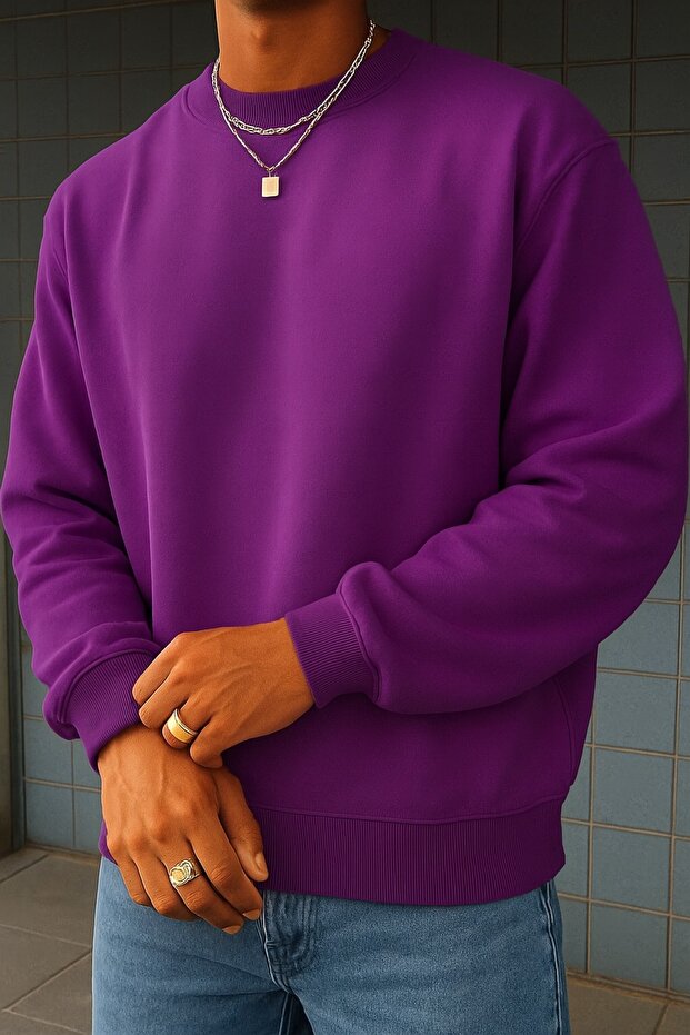 SWEATSHIRT BĂRBAȚI SOLID - 1