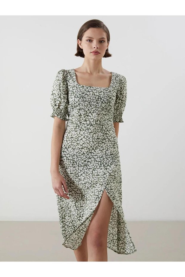 Lcwaikiki Women's U-Neck Floral Dress (S5)