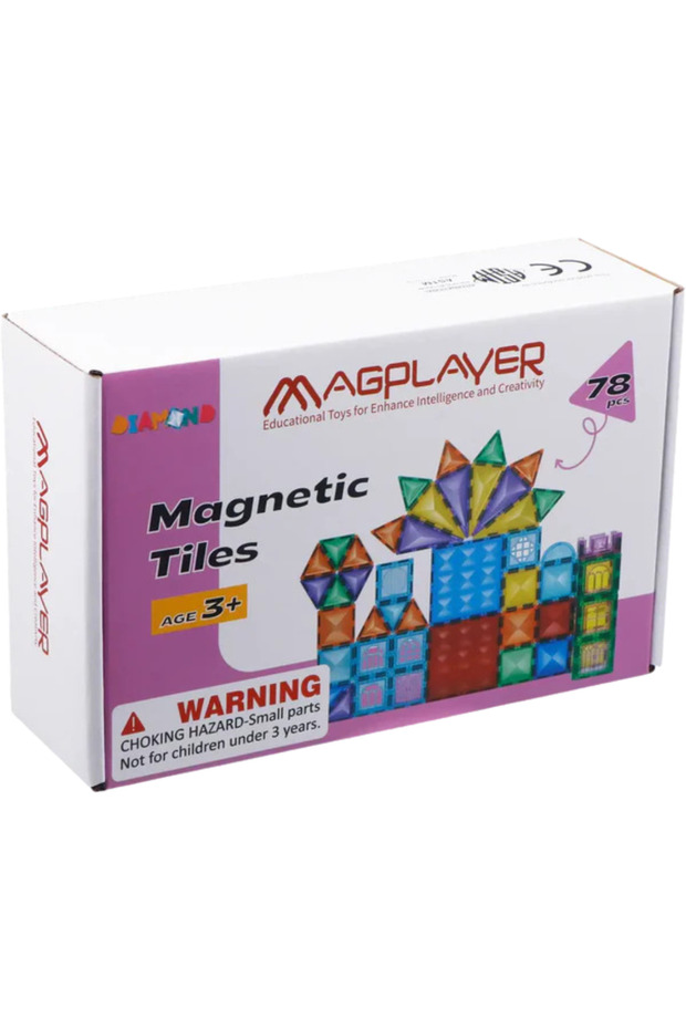Set de constructie magnetic 3D - 78 piese