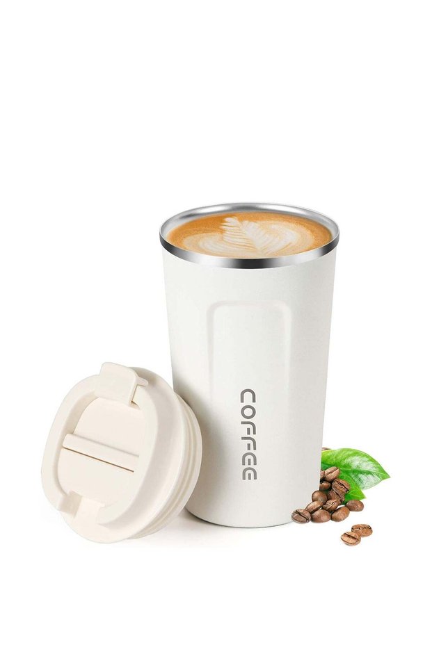510ml Vacuum Insulated Travel Mug Leakproof Double Wall Stainless Steel Reusable Coffee Cup with Lid for Hot and Cold Drinks