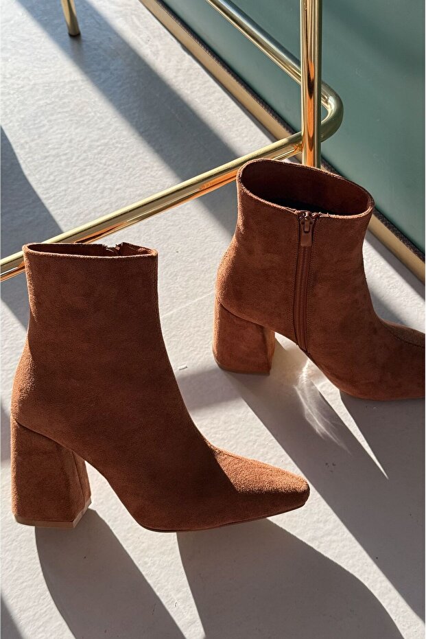 Larsew Süet Taba Yüksek Topuklu Bot - 2