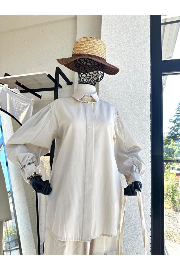 Line Gömlek Bej - 1