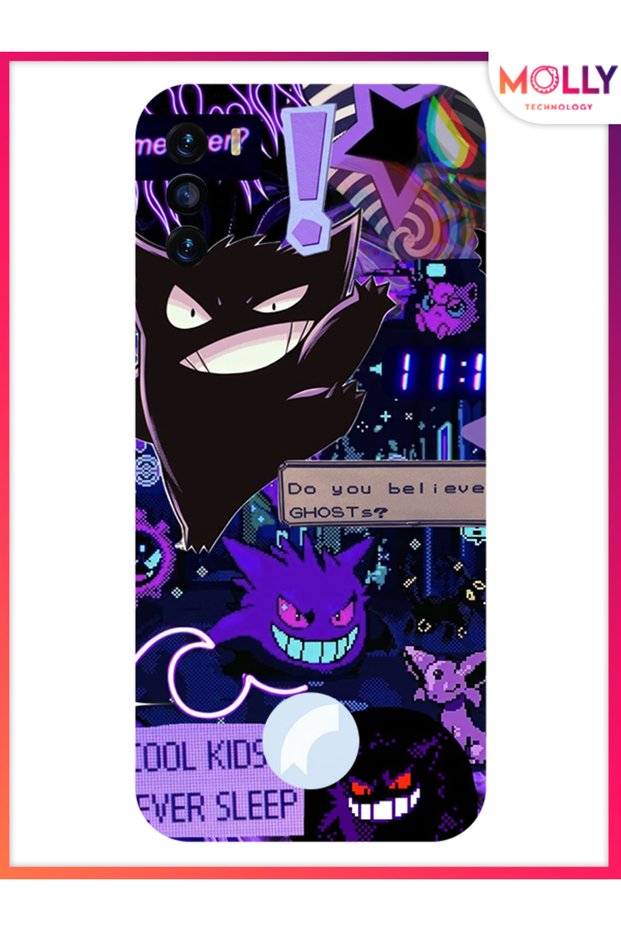 حافظة سيليكون بنمط Midnight Glitch باللون الأسود لهاتف Reeder S19 Max Pro S