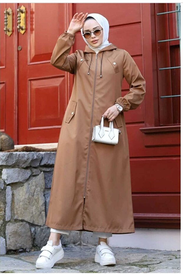 Women's Armine long striped trench coat overcoat