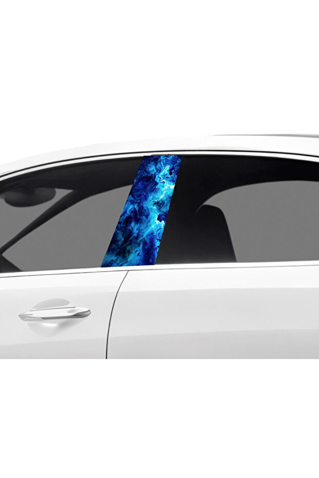 Vehicle Door Post Covering Foil Patterned (Right Left Set) (2 Pieces) - 22X50 cm