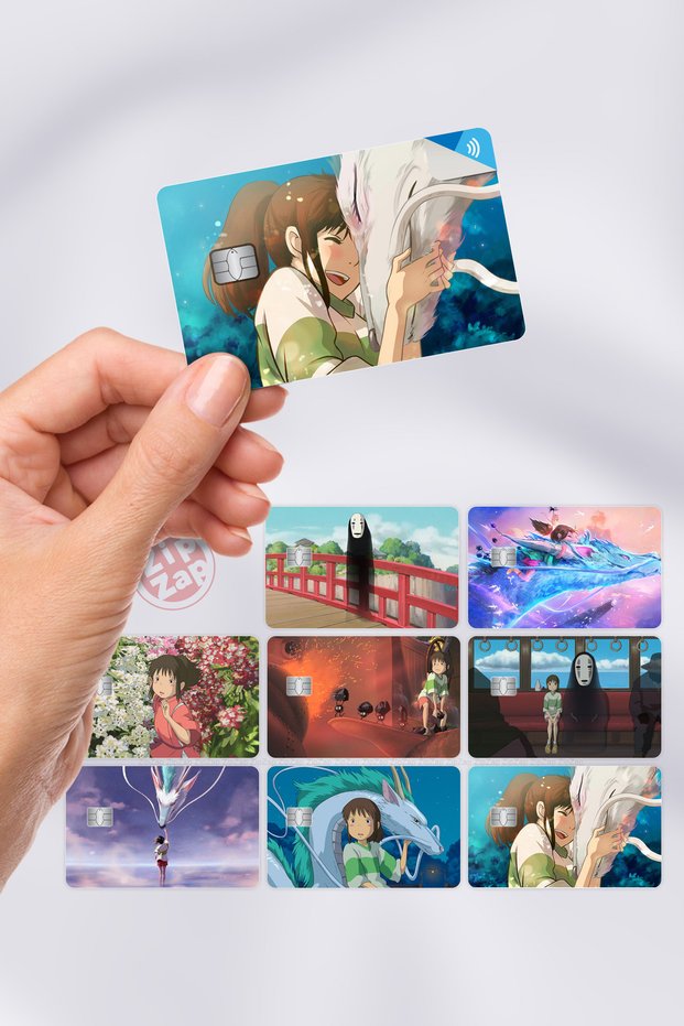 Spirited Away Card Covering Sticker 8 Pieces You to Chihiro No Kamikakushi