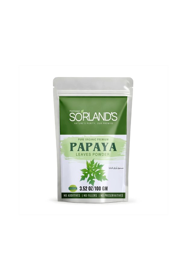 Sorland's Papaya Leaves Powder (100 gm) Supports Immunity,Healthy Platelets & Digestion
