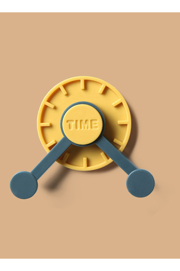 Multi Purpose Creative Clock Hook Yellow 5x7.3cm - 1