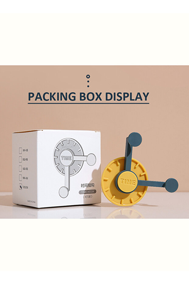 Multi Purpose Creative Clock Hook Dark Blue 5x7.3cm - 7