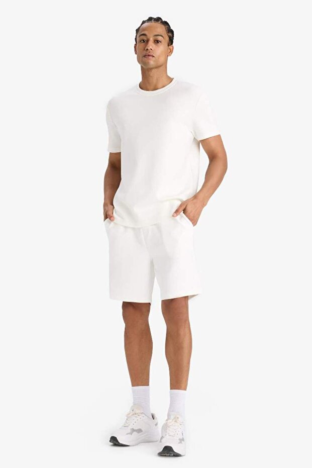DeFactoFit Standart Fit Modal Sporcu Kısa Paça Şort F8393AX25AU - 4
