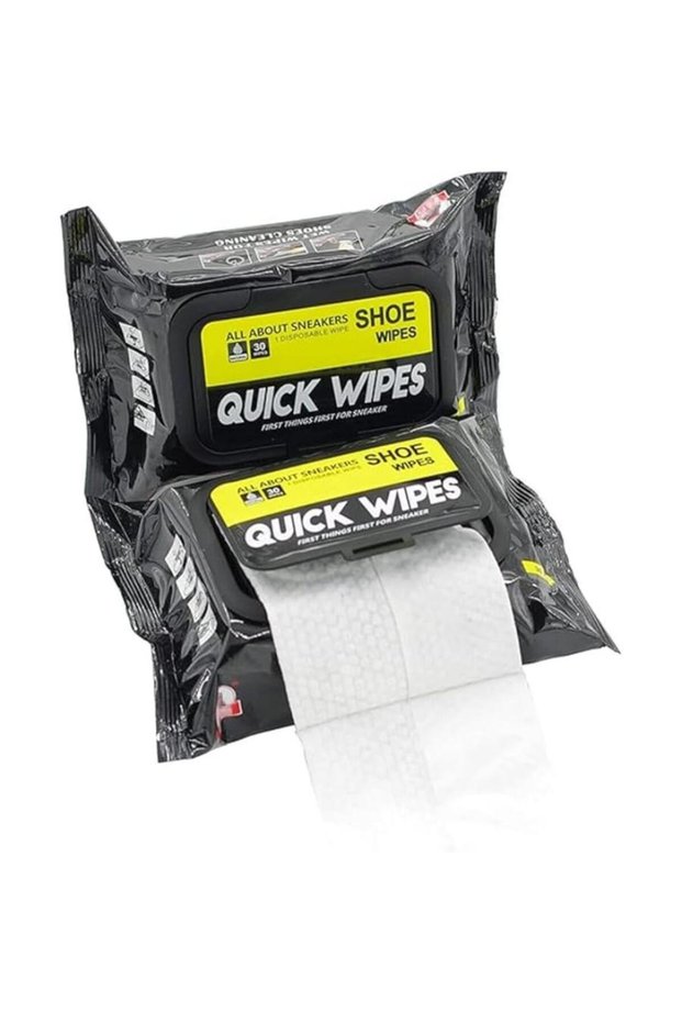 90 Natural Shoe Cleaner Wipes – 3 Packs of 30, Portable & Disposable for Dirt & Stain Removal
