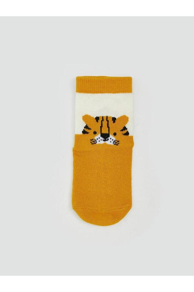 LCW Baskılı Erkek Bebek Soket Çorap 5'li (W5) - 2