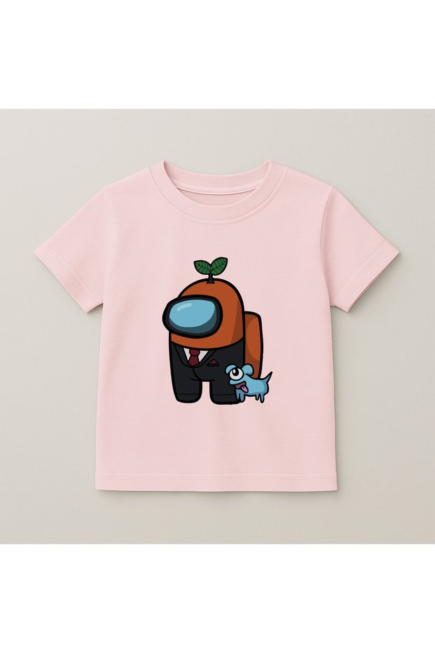 Among Us Crew Neck 100% Cotton Printed Short Sleeve Children's and Teenage T-Shirt