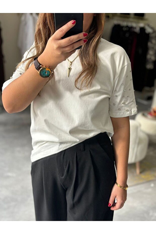 taşlı tişört - 7