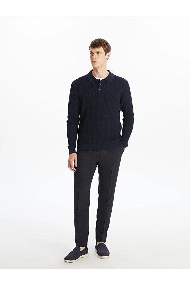Polo Neck Men's Knitwear Sweater (W5)