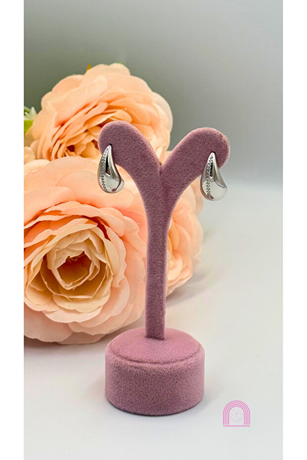 أقراط فضية موديل Xuping Drop - 2