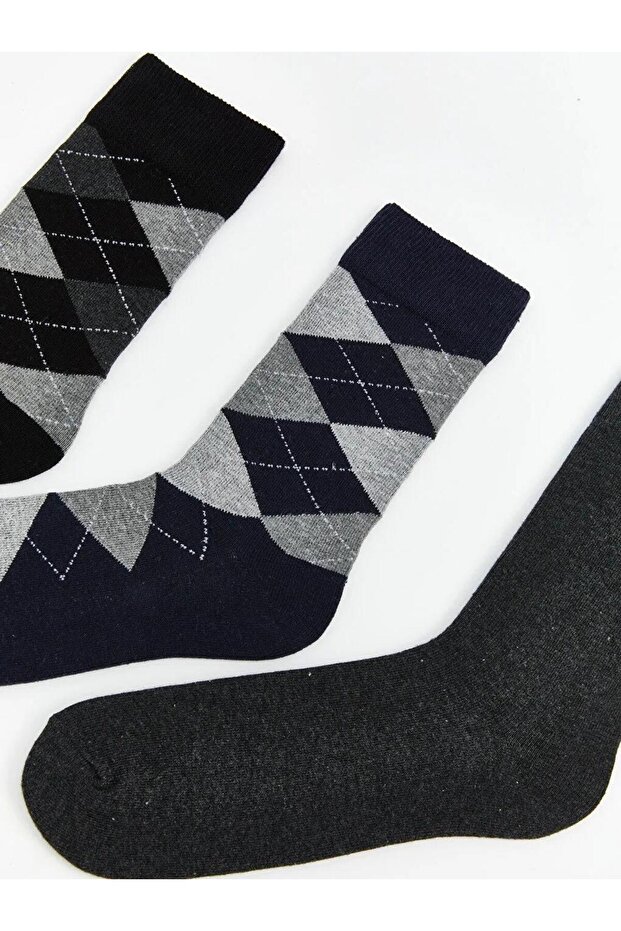 Patterned Men's Ankle Socks 5 Pack