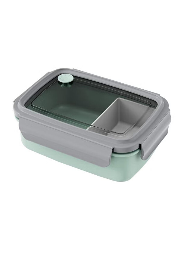 Lunch Box Rectangle with Removable Partition – Mint Green - 1