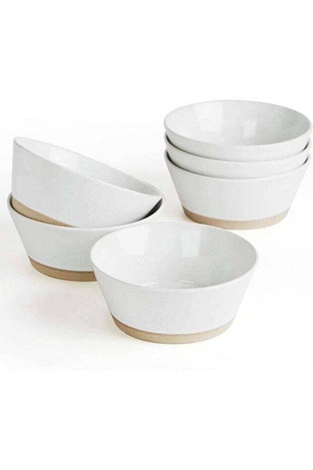 Saturn 6 Piece Stoneware Bowls Set in 5.5 inches, Serving Bowl for Cereal, Soup, Rice, Pasta, Scrat