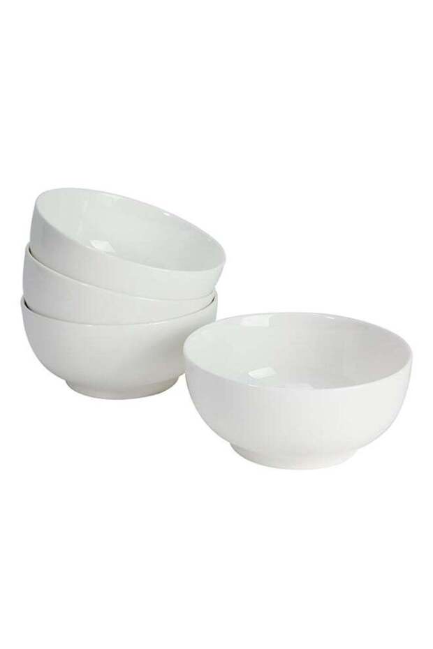 4-Piece Bone Bowl Set White 5.5inch
