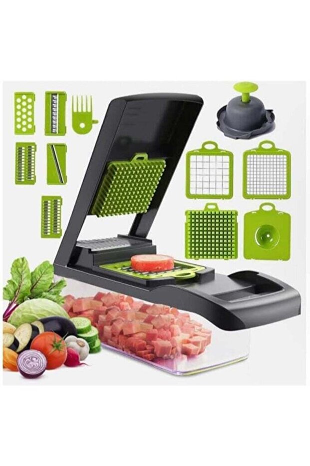 ZAQ 16 in 1 multi-function vegetable and fruit chopper, replaceable blade chopper, slicer set, suit - 1