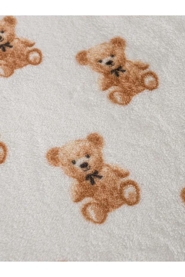 LCW Ayı Teddy Baskılı Tek Kişilik Battaniye 150x220 Cm (W5) - 2