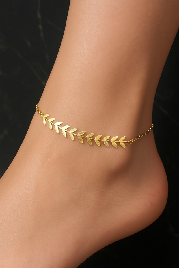 Leaf Patterned Anklet - 1
