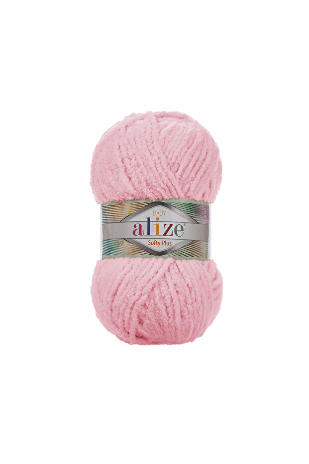 Softy Plus El Örgü İpi - 100g - 120M – Yumuşacık Doku - Renk Kodu: 31 - Bebe Pembesi - 1