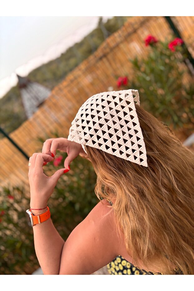 Crochet Model Bandana,Handmade Knitted Bandana