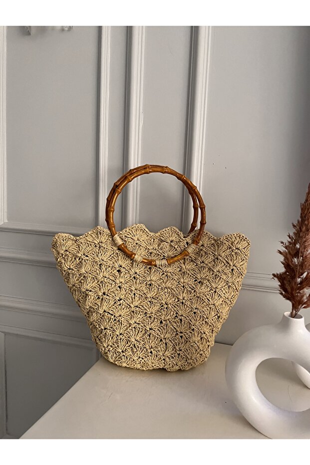 Design Oyster Model Beach Bag Hand Knitted Hand Bag