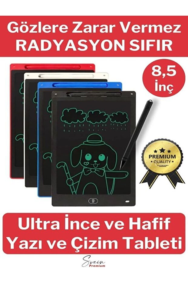 لوح رسم رقمي LCD مقاس 8.5 بوصة مع قلم قابل للمسح، لوحة تدريب على الكتابة وتدوين الملاحظات