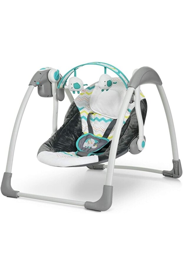 Electric Baby Swing Cradle with Music, 5 Speeds, Timer, Adjustable Backrest, Toy Bar, 13kg Max