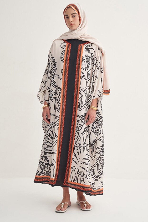 Side Flush Kaftan Cream