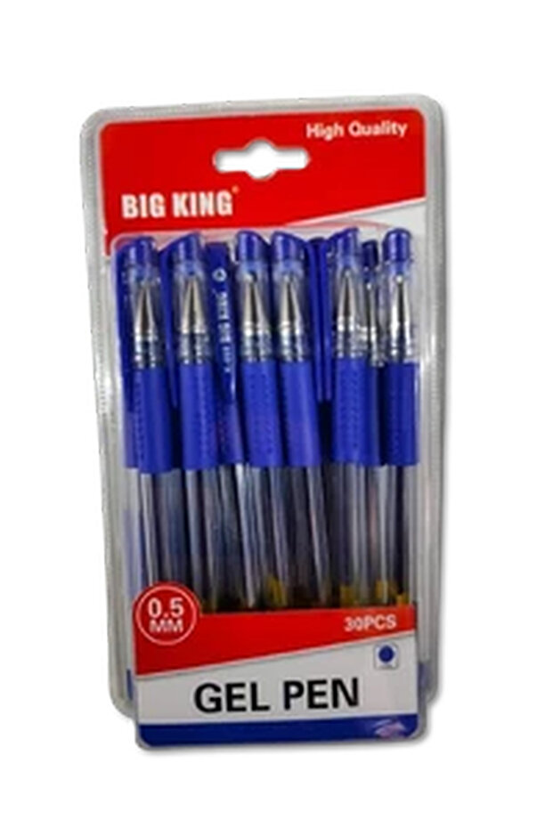 Smooth Writing Office Document Blue Ink Gel Pens Box (30 Pack, GP-009-30)