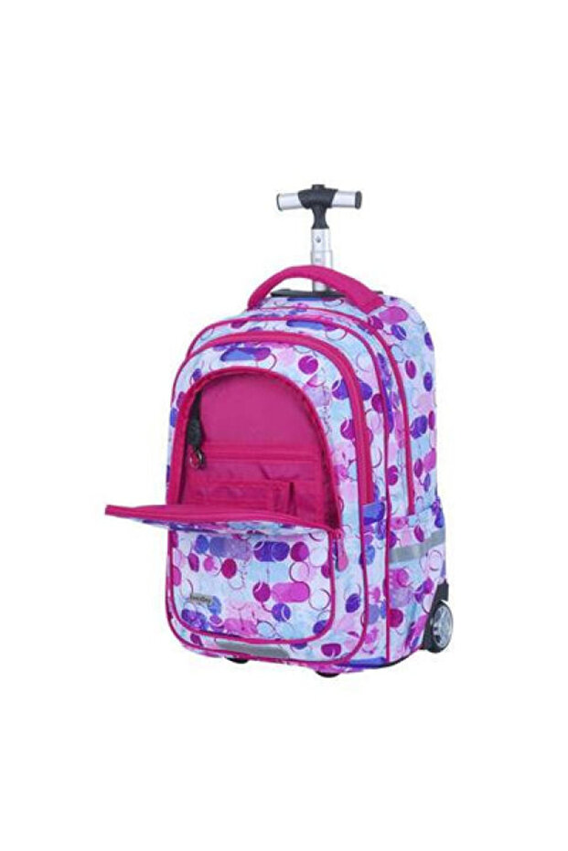 3-Piece Printed Small Wheel Trolley Backpack Set - 2