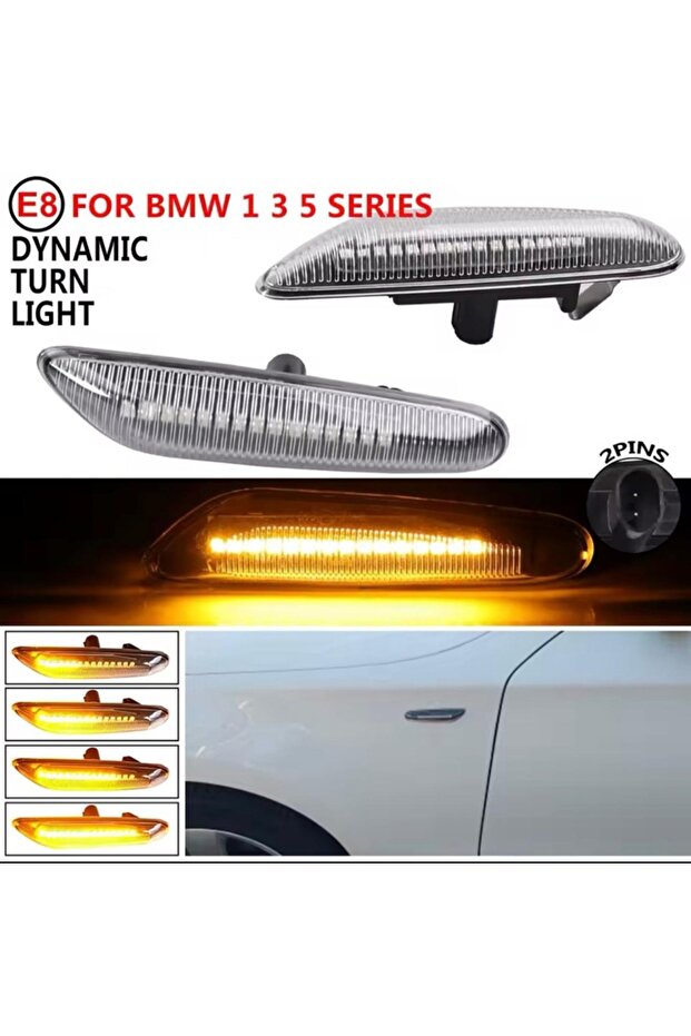 Set 2 semnalizari dinamice aripa pentru BMW E81 E82 E87 E88 E90 E91 E92 E93 E60 E61 X1 E84 E46, lupa - 3