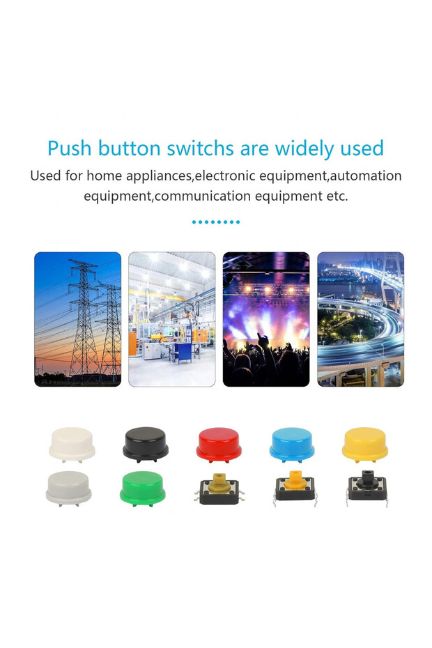 switch button set, plastic/metal, multicolor, 80 pieces - 6