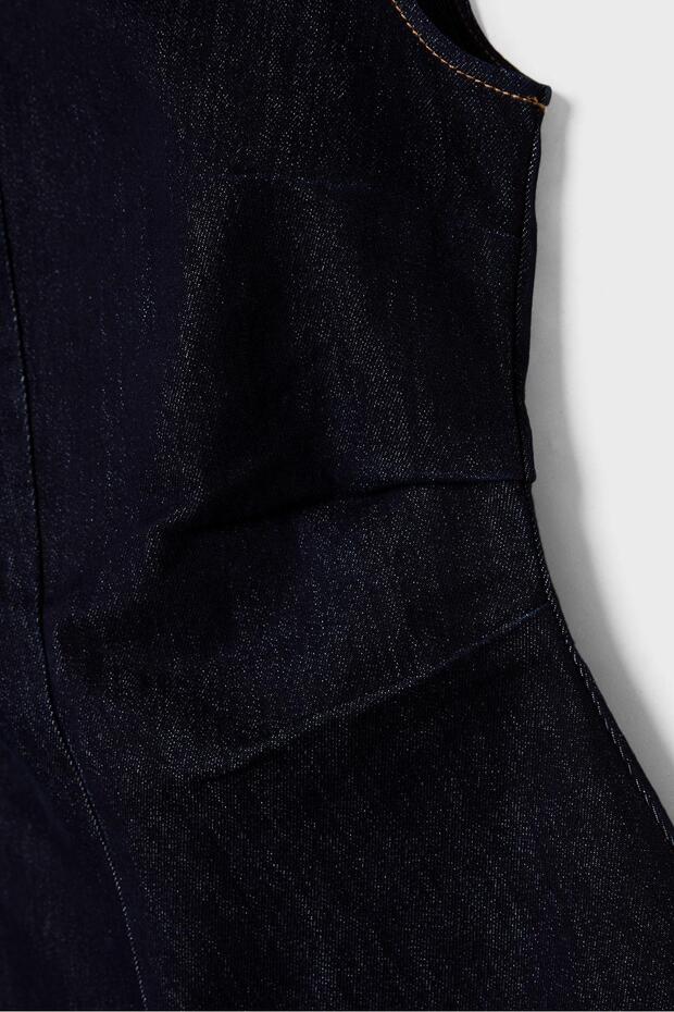 Denim kısa elbise - 8